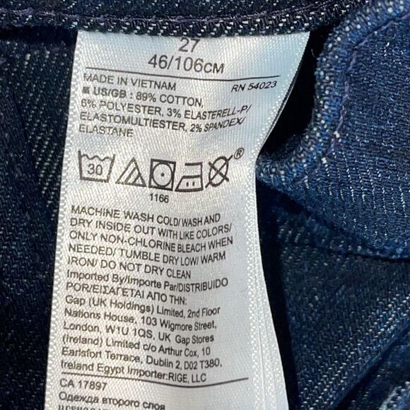 Banana Republic Womens High Rise Skinny Denim Jeans Dark Wash Blue Size 27 - Picture 11 of 14